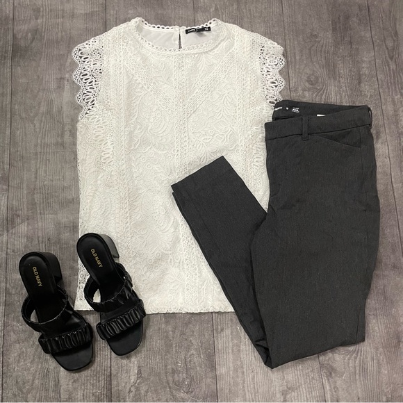 Old Navy Pants - Old Navy High Rise Gray Pixie Pants